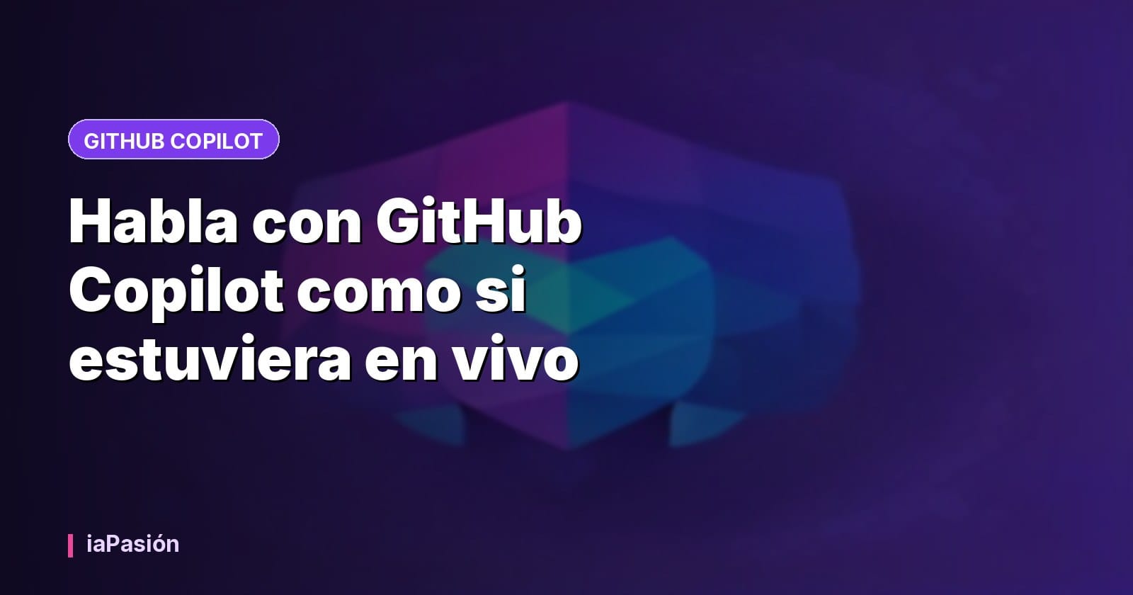 Habla con GitHub Copilot como si estuviera en vivo