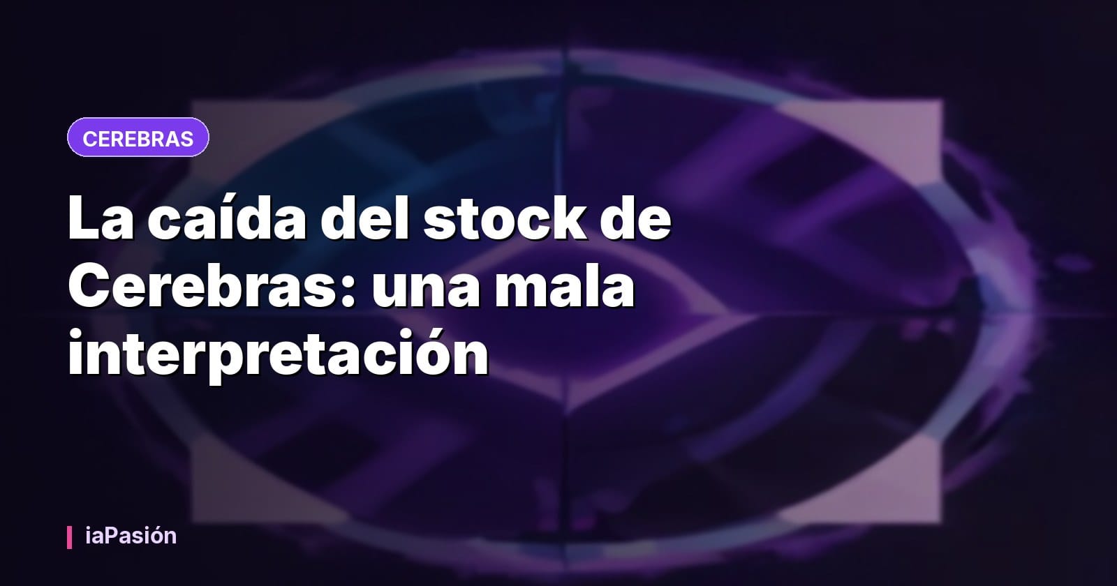 La caída del stock de Cerebras: una mala interpretación