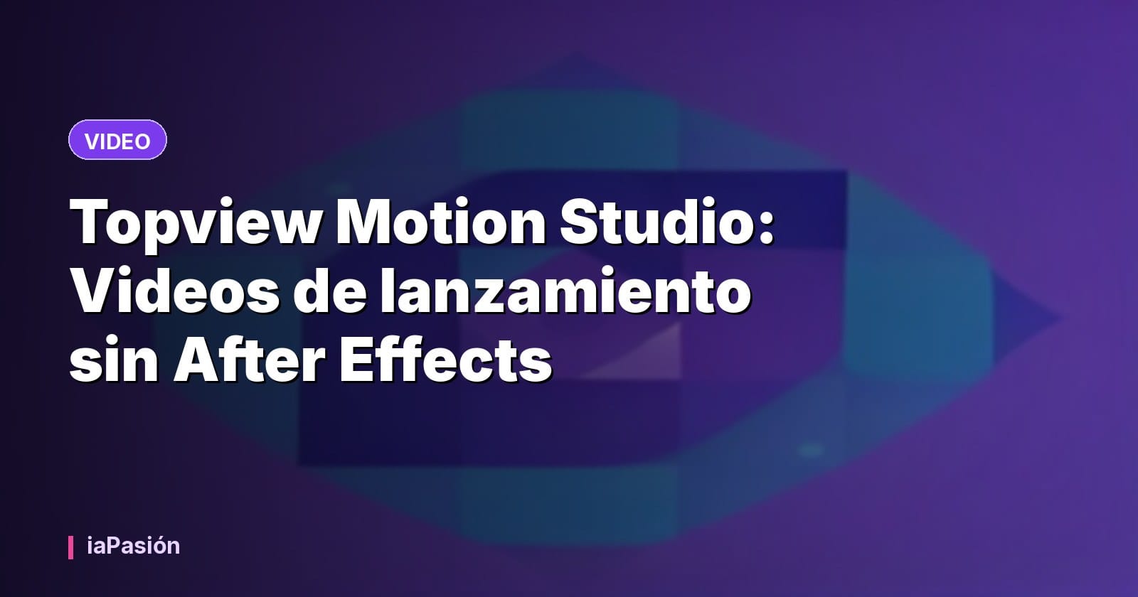 Topview Motion Studio: Videos de lanzamiento sin After Effects