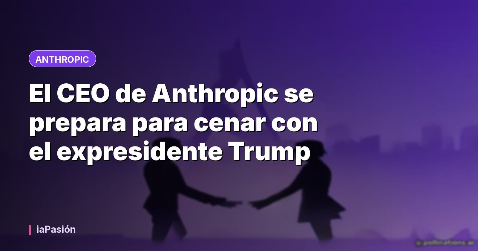 El CEO de Anthropic se prepara para cenar con el expresidente Trump