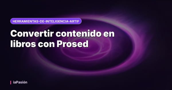 Convertir contenido en libros con Prosed