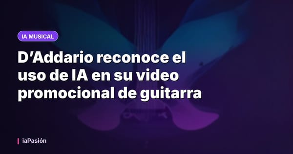 D’Addario reconoce el uso de IA en su video promocional de guitarra