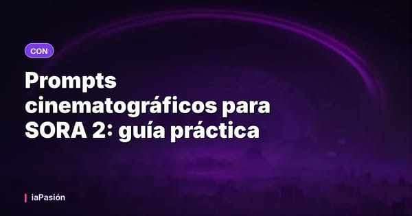 Prompts cinematográficos para SORA 2: guía práctica