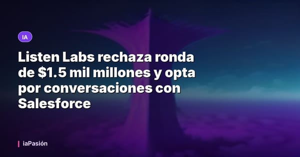 Listen Labs rechaza ronda de $1.5 mil millones y opta por conversaciones con Salesforce